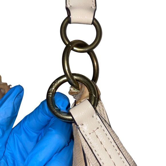 Coach Signature Stripe Convertible Hobo Bag (Shoulder & Crossbody) - Picture 6 of 14